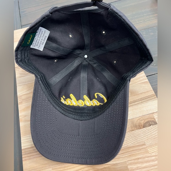 Cabela’s Club NWOT Hat Adjustable Black with Yellow Cabela’s Logo - Picture 5 of 5